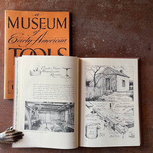 Log Cabin Vintage - vintage book, vintage history book, vintage art book - A Museum of Early American Tools written and illustrated by Eric Sloane - 1964 Edition with Dust Jacket - view of the illustrations