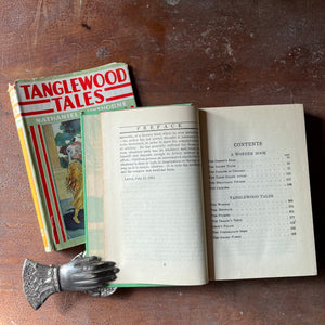 A Wonder Book and Tanglewood Tales by Nathaniel Hawthorne - view of the preface and contents pages