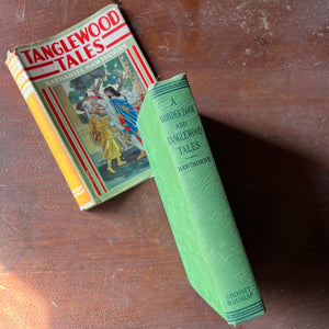 A Wonder Book and Tanglewood Tales by Nathaniel Hawthorne - view of the embossed spine