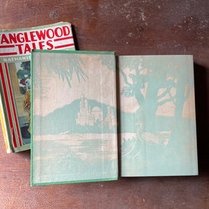 A Wonder Book and Tanglewood Tales by Nathaniel Hawthorne - view of the inside cover's endpapers