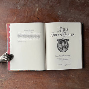 Log Cabin Vintage – vintage children’s book, children’s book, chapter book, Children's Classics Edition - Anne of Green Gables by Lucy Maud Montgomery with illustrations by Troy Howell - 1988 Children's Classics Edition - view of the title page