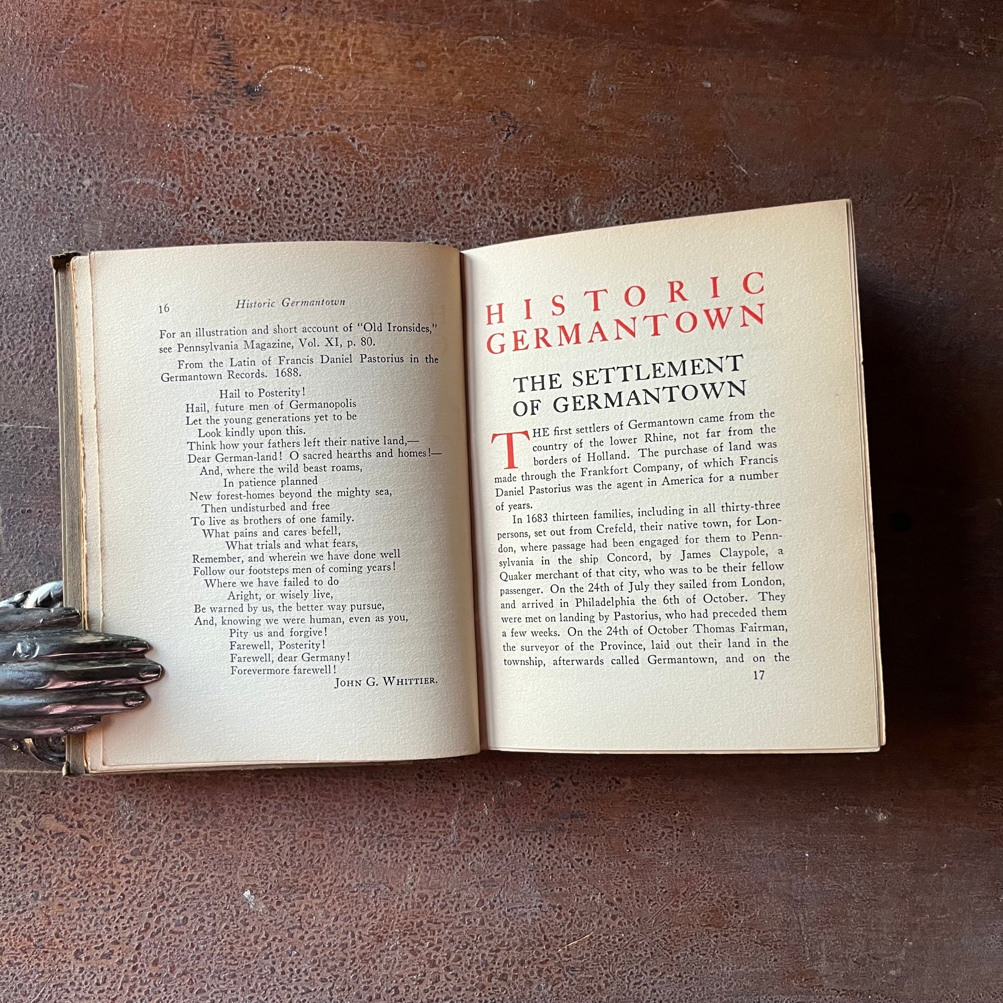 Guide Book to Historic Germantown Pennsylvania - Log Cabin Vintage