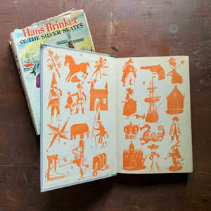 Hans Brinker or The Silver Skates a 1954 Junior Deluxe Editions Vintage Book Inside Cover
