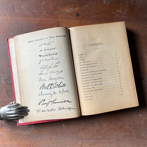 Hot Stuff by Famous Funny Men - 1901 Edition - signatures of the contributors