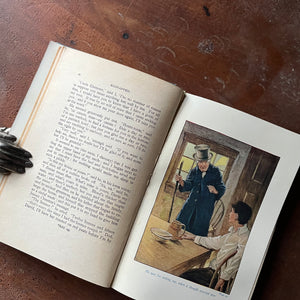 Log Cabin Vintage – vintage children’s book, children’s book, chapter book – Kidnapped by Robert Louis Stevenson with illustrations by Milo Winter - a 1916 Edition - view of the embossed full-page, full-color illustrations