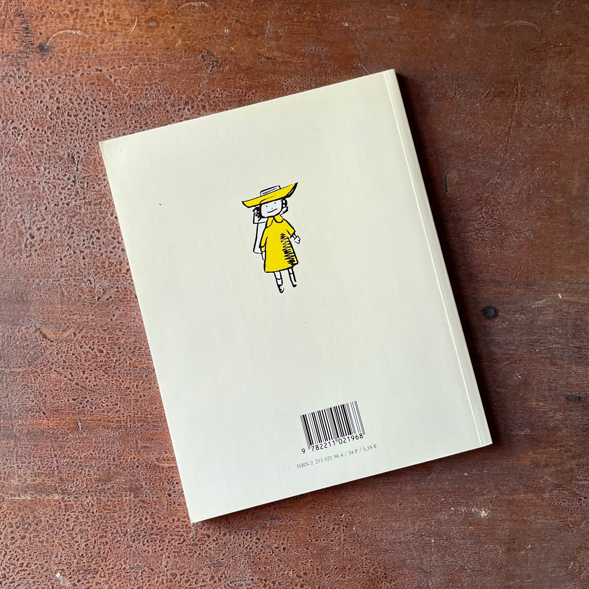 Log Cabin Vintage - vintage children's book, children's book, picture book – Le Sauvetage de Madeline by Ludwig Bemelmans - a 1999 French Edition - view of the back cover