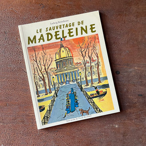 Log Cabin Vintage - vintage children's book, children's book, picture book – Le Sauvetage de Madeline by Ludwig Bemelmans - a 1999 French Edition - view of the front cover