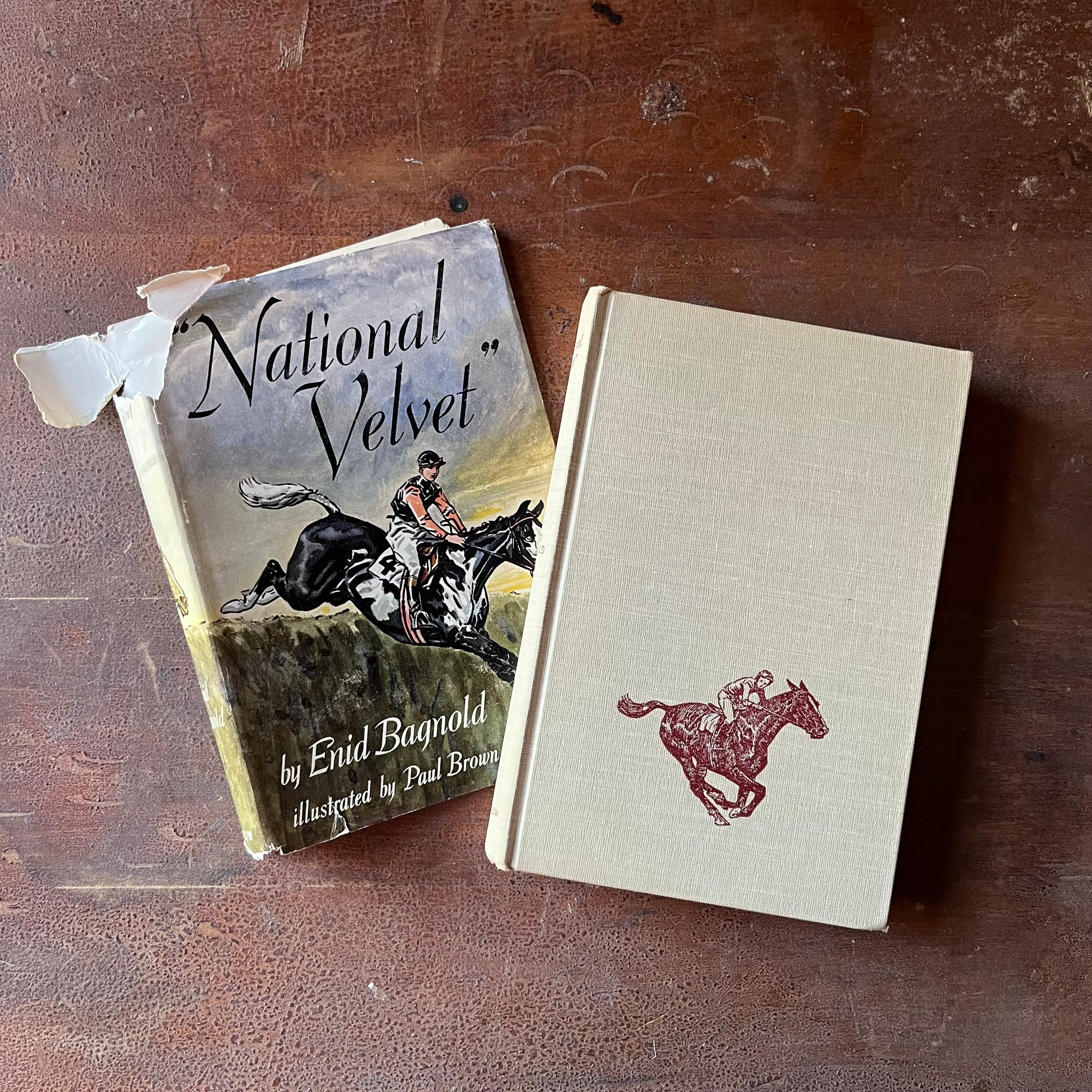 National Velvet by Enid Bagnold 1956 Edition Log Cabin Vintage