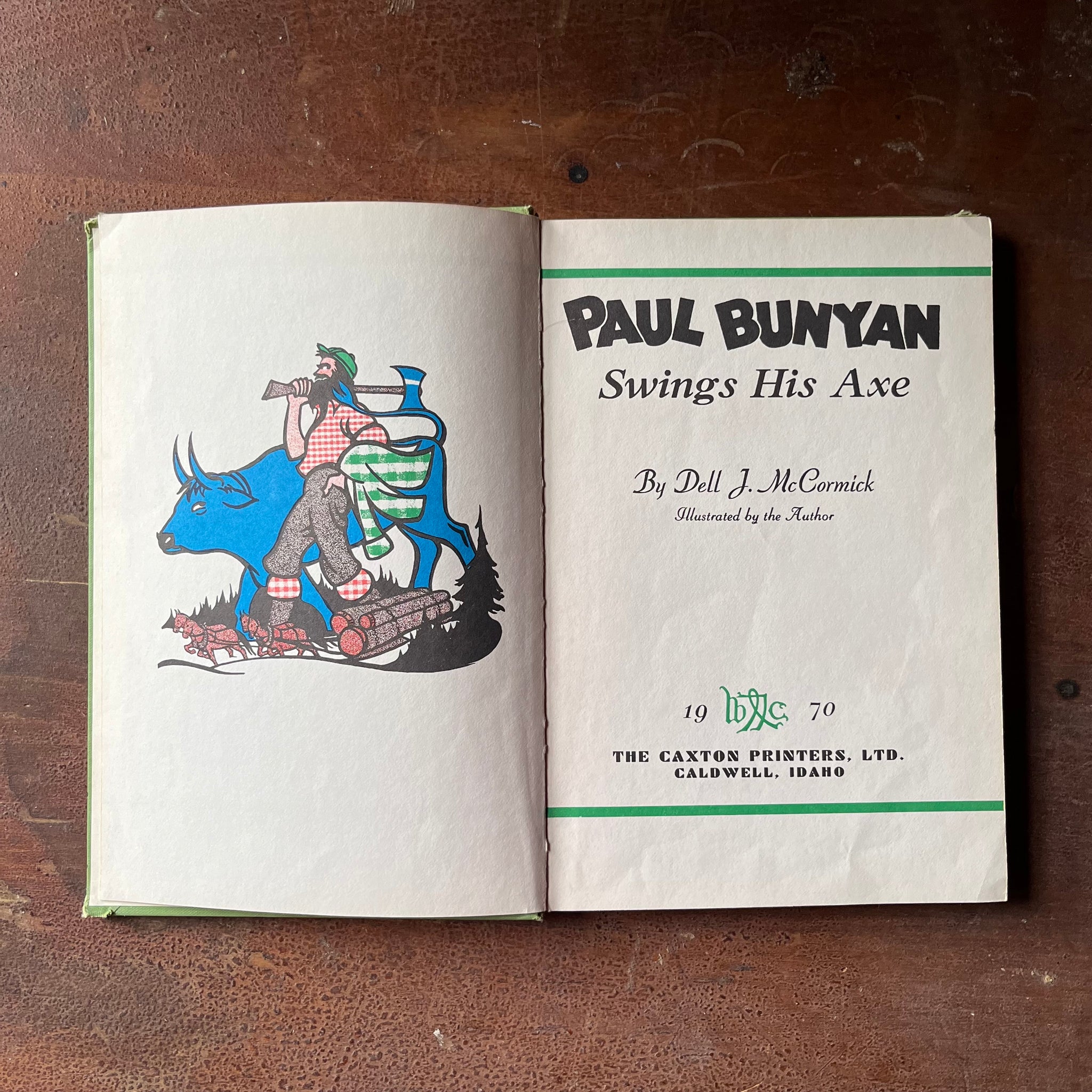 Paul Bunyan Swings His Axe by Dell J. McCormick - Log Cabin Vintage