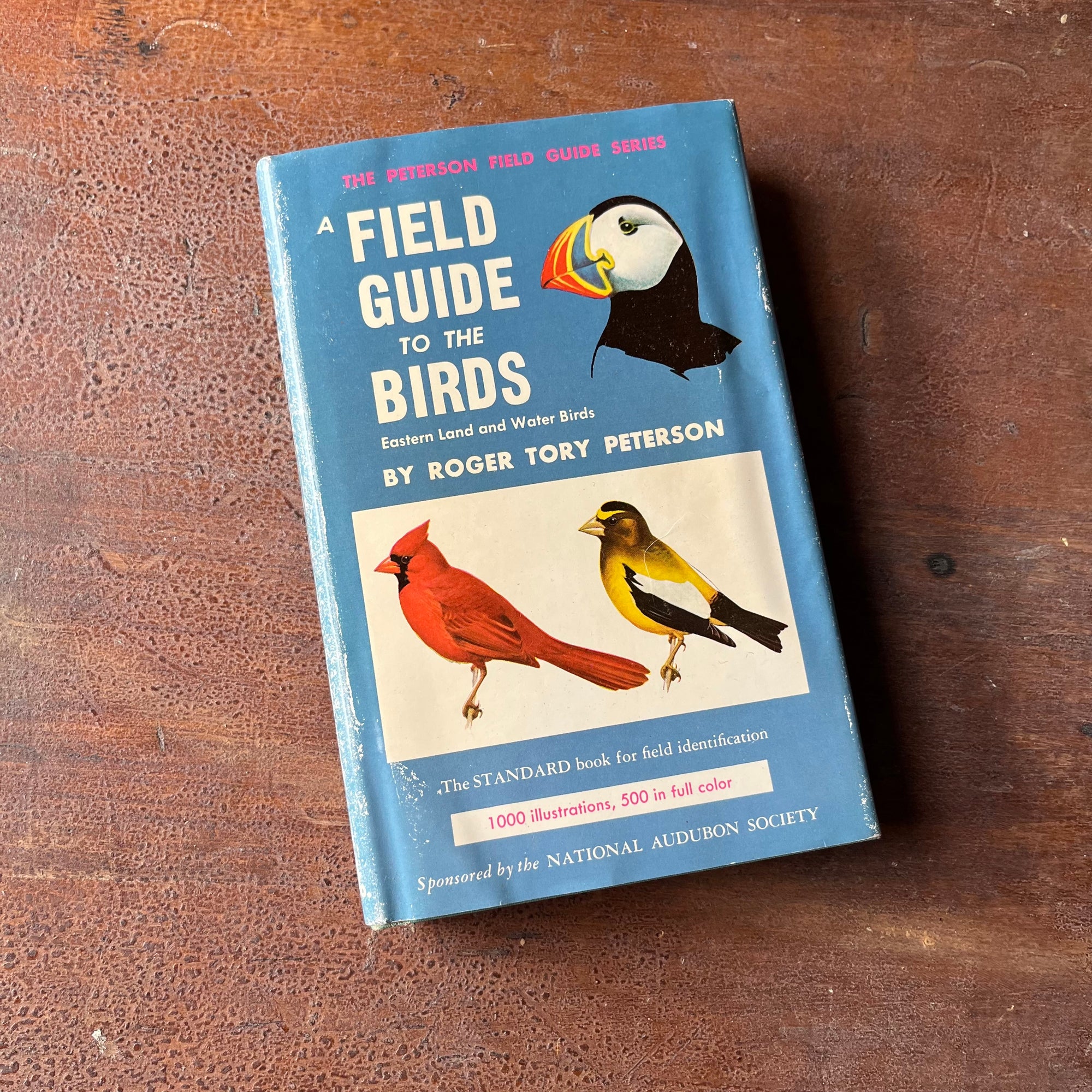 Log Cabin Vintage – vintage non-fiction – nature books – bird identification book – field guide – Peterson Field Guide - A Field Guide to the Birds Easter Land and Water Birds - Written by Roger Tory Peterson - view of the dust jacket's front cover