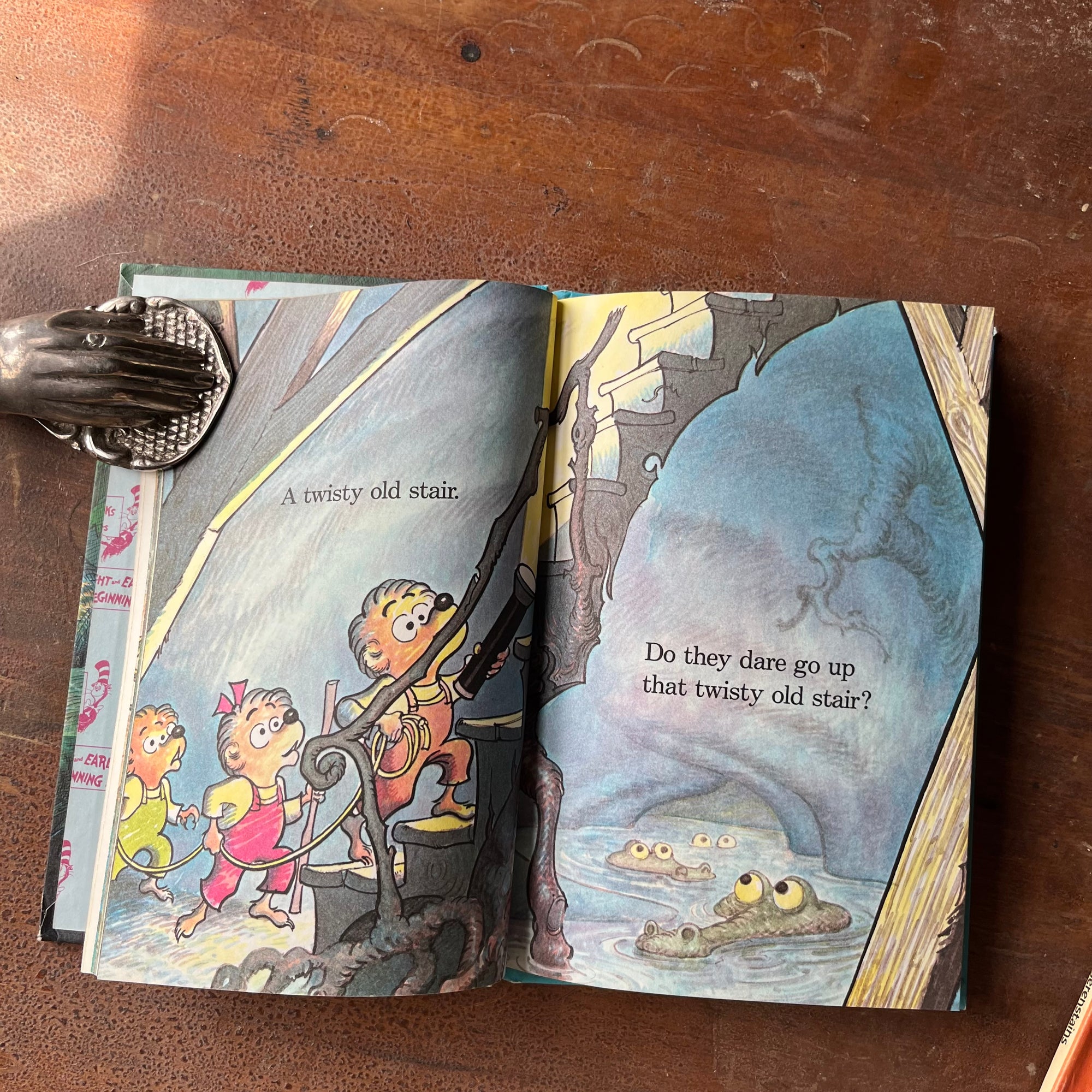 Log Cabin Vintage - vintage children's books, picture books, Bright and Early Books for Beginning Beginners, The Berenstain Bears - Set of Four Berenstain Bears Books:  The Berenstains' B Book, He Bear She Bear, The Spooky Old Tree and Bears on Wheels written and illustrates by Stan and Jan Berenstain - view of their illustrations