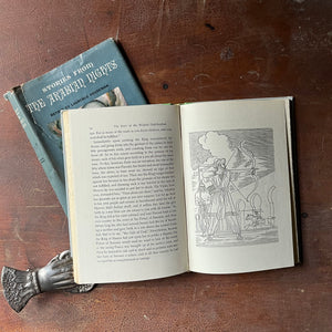 Stories from the Arabian Nights - a 1955 Junior Deluxe Editions Children's Chapter Book with Dust Jacket - full page illustrations