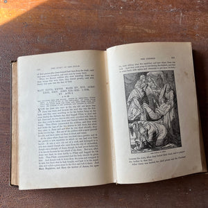 Log Cabin Vintage - antique book, antique bible story, antique religious text - The Story of the Bible by Charles Foster 1884 - view of the illustrations
