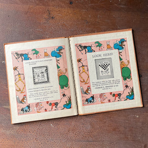 Uncle Wiggily's and the Beaver Boys by Howard R. Garis - 1929 Edition - view of the back cover end papers