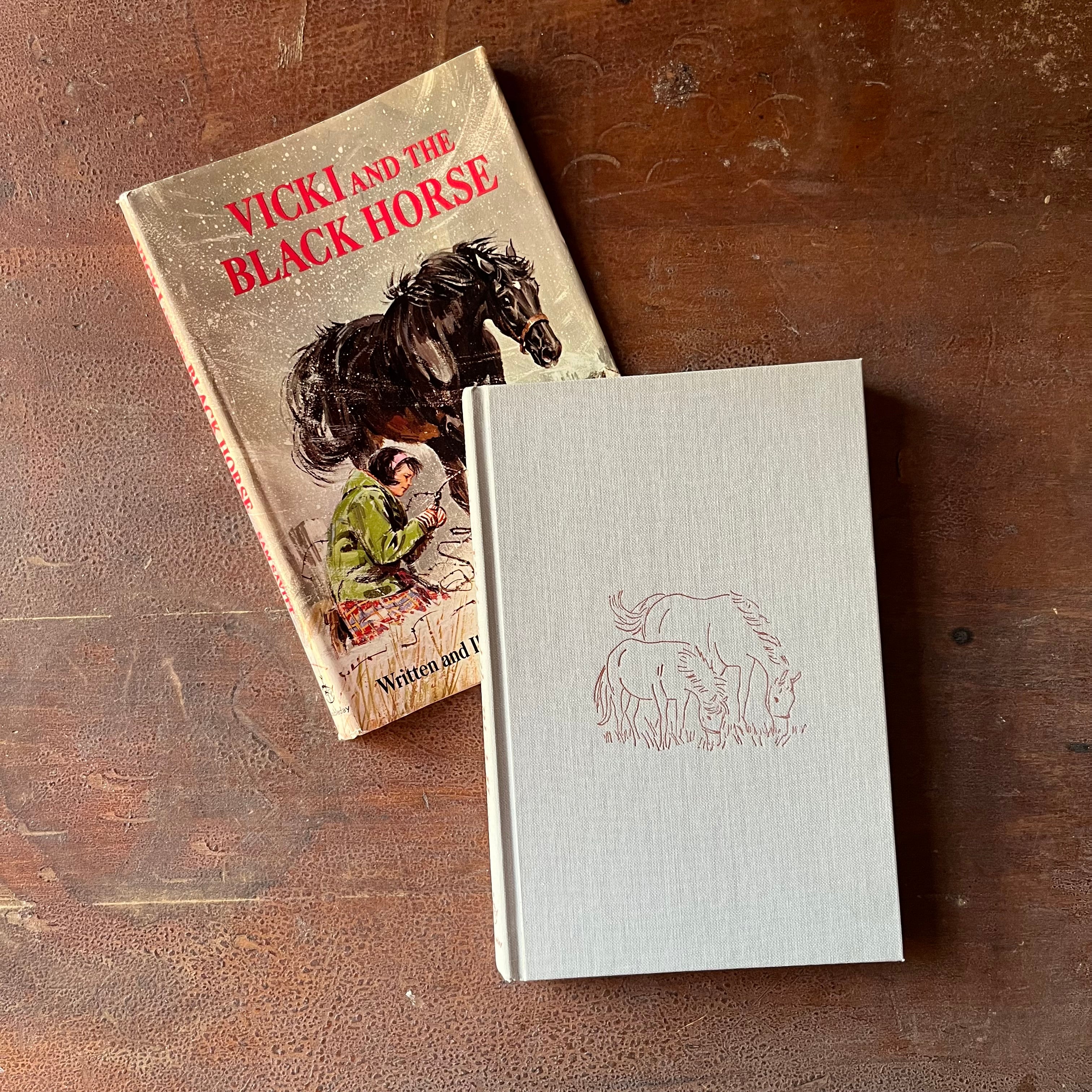 Vicki and the Black Horse by Sam Savitt - view of the embossed front cover