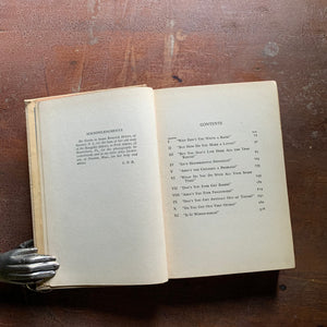 We Took to the Woods by Louise Dickinson Rich - 1942 1st Edition - Contents