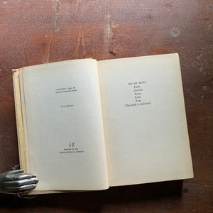 We Took to the Woods by Louise Dickinson Rich - 1942 1st Edition - Copyright & Dedication Pages
