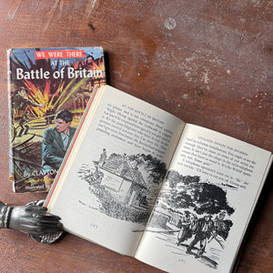 Log Cabin Vintage – vintage children’s book, children’s book, chapter book, history book – We Were There Series - We Were There at the Battle of Britian by Clayton and K.S. Knight with illustrations by Clayton Knight - view of the illustrations