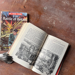 Log Cabin Vintage – vintage children’s book, children’s book, chapter book, history book – We Were There Series - We Were There at the Battle of Britian by Clayton and K.S. Knight with illustrations by Clayton Knight - view of the illustrations
