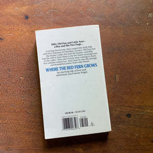 Where the Red Fern Grows by Wilson Rawls - Back Cover