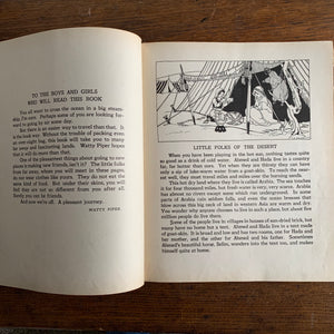 Children of Other Lands written by Watty Piper with illustrations by Lucille & H. C. Holling-vintage children's storybook-vintage stories of children around the world-view of the black & white illustrations