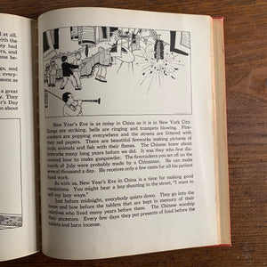 Children of Other Lands written by Watty Piper with illustrations by Lucille & H. C. Holling-vintage children's storybook-vintage stories of children around the world-view of the black & white illustrations
