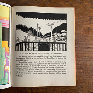 Children of Other Lands written by Watty Piper with illustrations by Lucille & H. C. Holling-vintage children's storybook-vintage stories of children around the world-view of the black & white illustrations