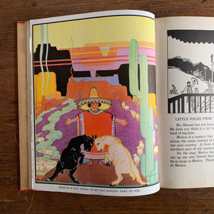 Children of Other Lands written by Watty Piper with illustrations by Lucille & H. C. Holling-vintage children's storybook-vintage stories of children around the world-view of the full-color illustrations